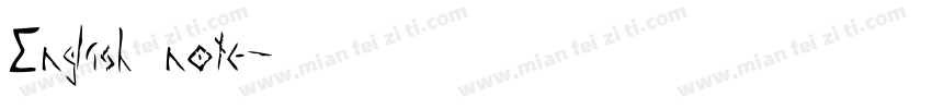 English note字体转换